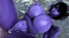 Purple Sexy Dragon Girl And Dragonborn Big Dick