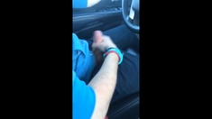 Wanking and cumming in the car with a buddy