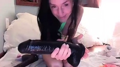 Sexy brunettes sex toy masturbation