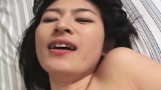 Insatiable Japanese chick gets drilled hard and screams with pleasure