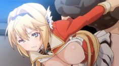 Big tit, nice ass blonde gets her cunny nailed in this Anime cartoon