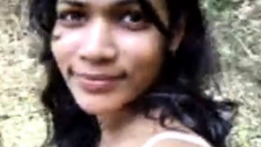 Srilankan Awanthi Nangi Undressing In A Forest